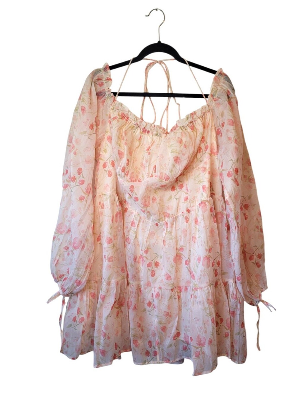 Cider Women's Floral Pink Peasant Fairy Dress Size 4XL NWT